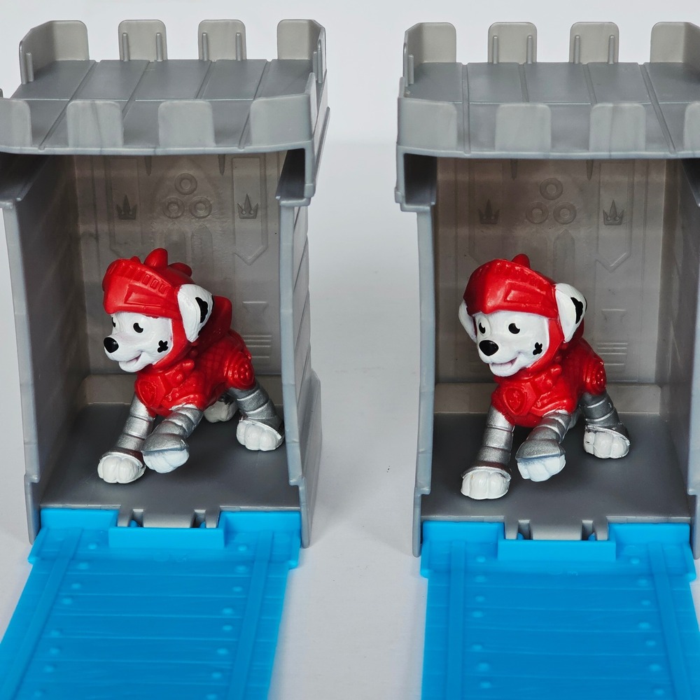Modern Paw Patrol Marshall Rescue Knights Figures with Castle Towers Lot 4 Toy - Picture 2 of 3